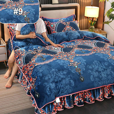 Moisture-Wicking Bed Sheet Set 4-Piece Double-Sided Warmth