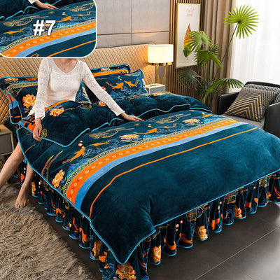 Moisture-Wicking Bed Sheet Set 4-Piece Double-Sided Warmth