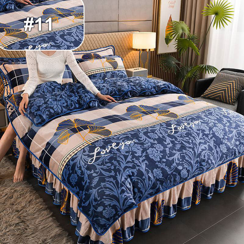 Moisture-Wicking Bed Sheet Set 4-Piece Double-Sided Warmth