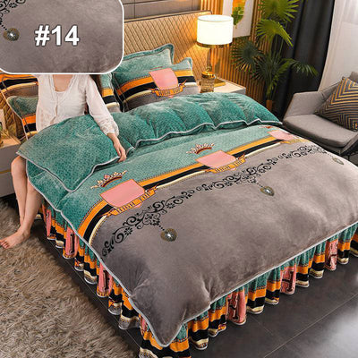 Moisture-Wicking Bed Sheet Set 4-Piece Double-Sided Warmth