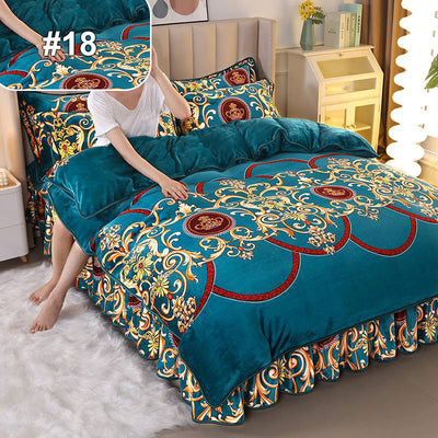 Moisture-Wicking Bed Sheet Set 4-Piece Double-Sided Warmth