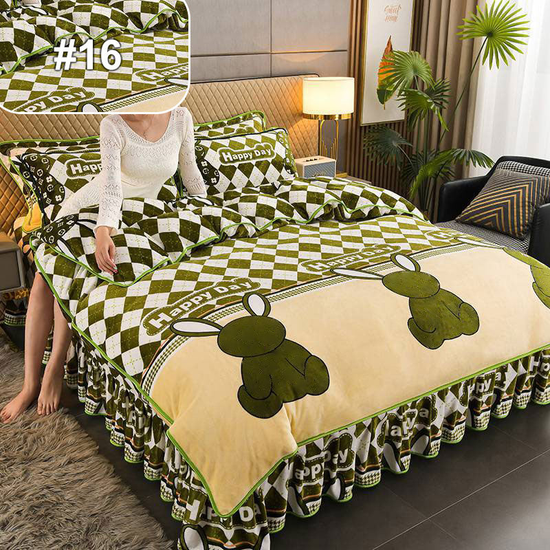 Moisture-Wicking Bed Sheet Set 4-Piece Double-Sided Warmth