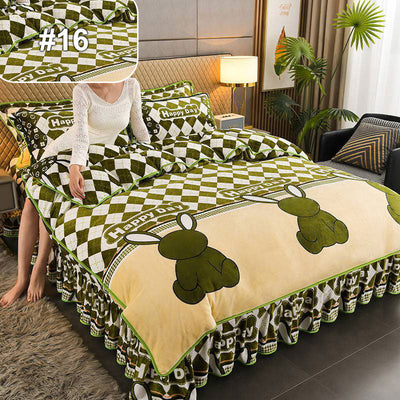 Moisture-Wicking Bed Sheet Set 4-Piece Double-Sided Warmth