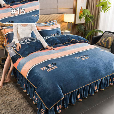 Moisture-Wicking Bed Sheet Set 4-Piece Double-Sided Warmth