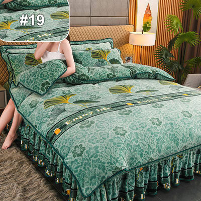 Moisture-Wicking Bed Sheet Set 4-Piece Double-Sided Warmth