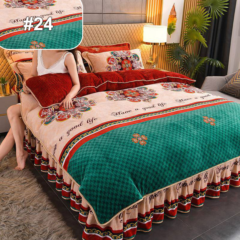 Moisture-Wicking Bed Sheet Set 4-Piece Double-Sided Warmth