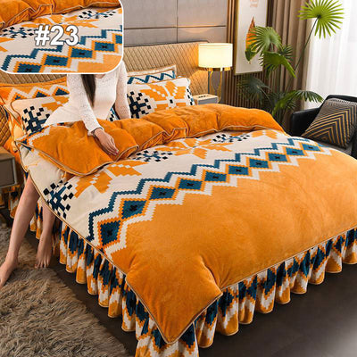 Moisture-Wicking Bed Sheet Set 4-Piece Double-Sided Warmth
