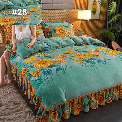 Moisture-Wicking Bed Sheet Set 4-Piece Double-Sided Warmth