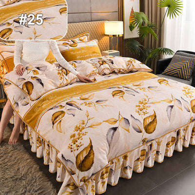 Moisture-Wicking Bed Sheet Set 4-Piece Double-Sided Warmth