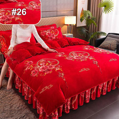 Moisture-Wicking Bed Sheet Set 4-Piece Double-Sided Warmth