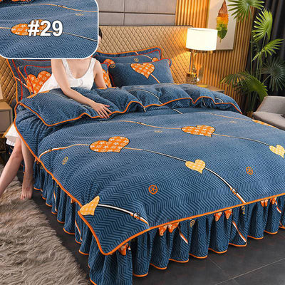 Moisture-Wicking Bed Sheet Set 4-Piece Double-Sided Warmth