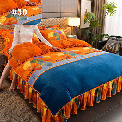 Moisture-Wicking Bed Sheet Set 4-Piece Double-Sided Warmth