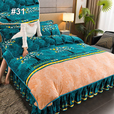 Moisture-Wicking Bed Sheet Set 4-Piece Double-Sided Warmth