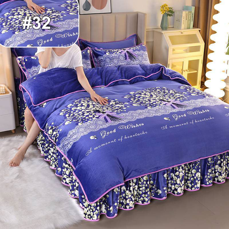 Moisture-Wicking Bed Sheet Set 4-Piece Double-Sided Warmth