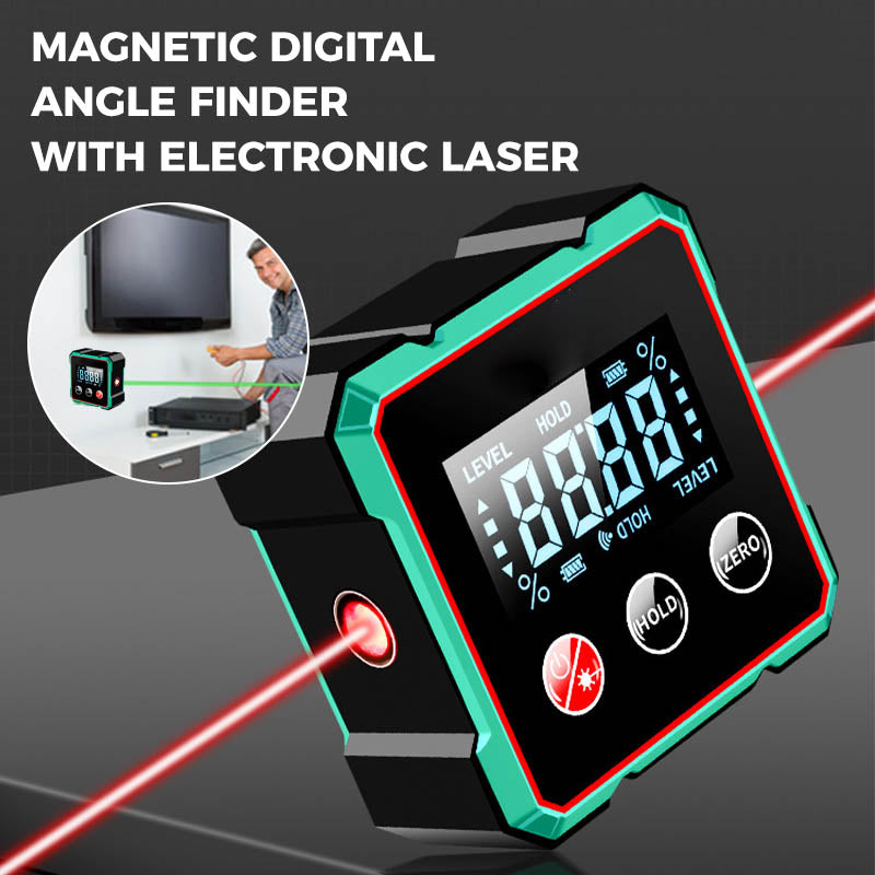 Digital Angle Finder With Magnetic Base And Electronic Laser Measurement