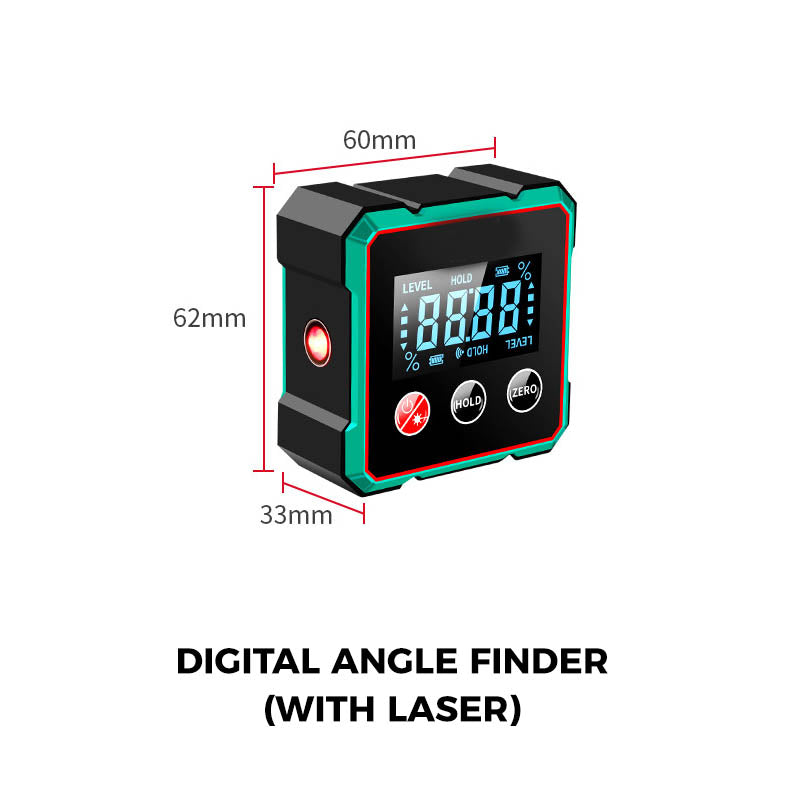 Digital Angle Finder With Magnetic Base And Electronic Laser Measurement
