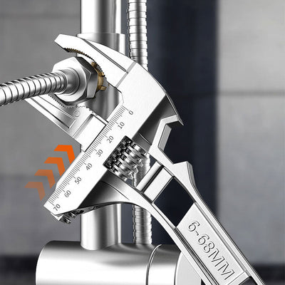 Reversible Sink Wrench With Adjustable 6-68mm Jaw Opening Tool