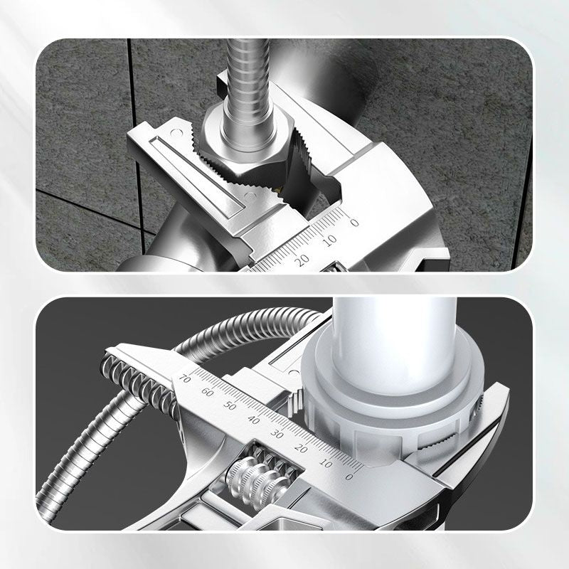 Reversible Sink Wrench With Adjustable 6-68mm Jaw Opening Tool