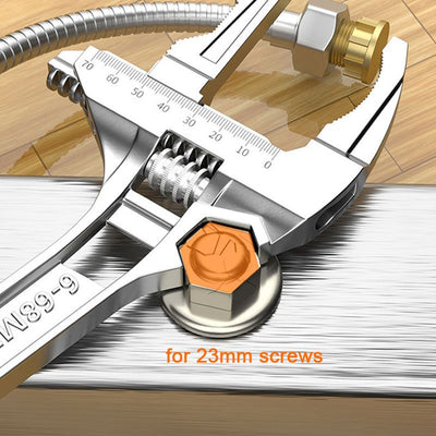 Reversible Sink Wrench With Adjustable 6-68mm Jaw Opening Tool