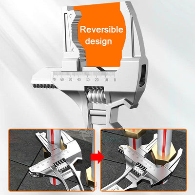 Reversible Sink Wrench With Adjustable 6-68mm Jaw Opening Tool
