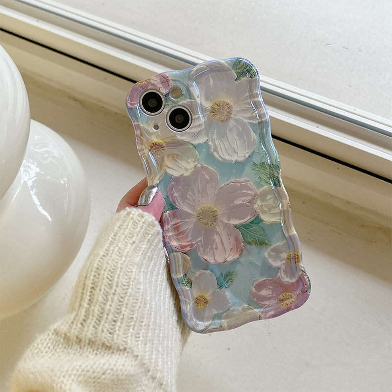 Retro Oil Painting Phone Case Colorful Artistic Design