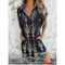 Loose-Fit Printed Dress With Short Sleeves And Pockets
