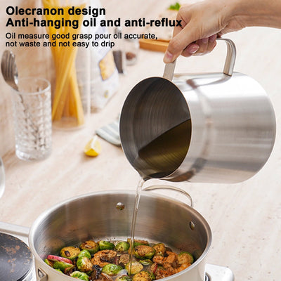 2-in-1 Oil Strainer Pot Stainless Steel Multifunctional Kitchen Tool