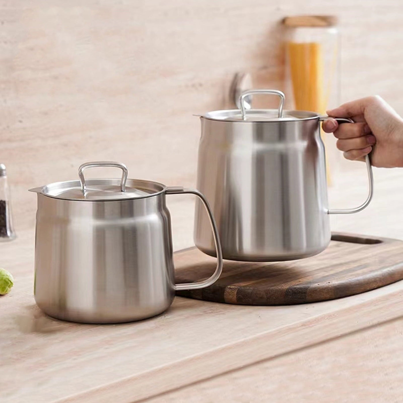 2-in-1 Oil Strainer Pot Stainless Steel Multifunctional Kitchen Tool