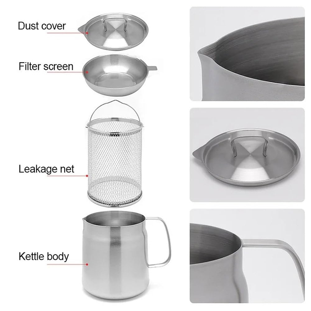 2-in-1 Oil Strainer Pot Stainless Steel Multifunctional Kitchen Tool