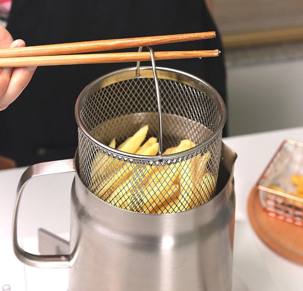2-in-1 Oil Strainer Pot Stainless Steel Multifunctional Kitchen Tool