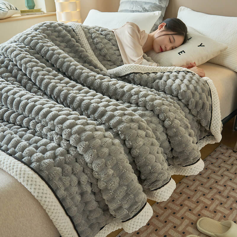 Flannel Blanket Warm Thick Cozy Soft Throw For All Seasons