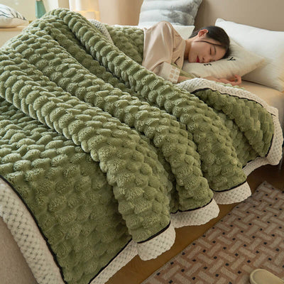 Flannel Blanket Warm Thick Cozy Soft Throw For All Seasons