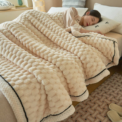 Flannel Blanket Warm Thick Cozy Soft Throw For All Seasons
