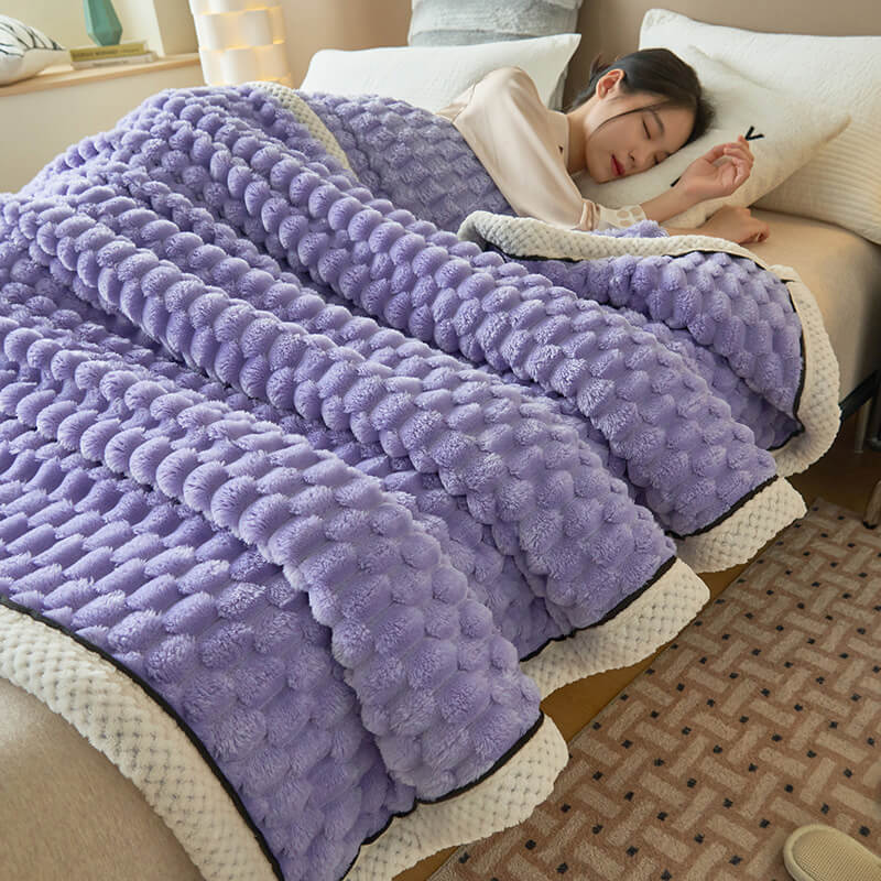 Flannel Blanket Warm Thick Cozy Soft Throw For All Seasons