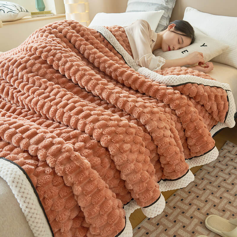 Flannel Blanket Warm Thick Cozy Soft Throw For All Seasons