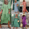 Women's Boho Maxi Dress Elegant Puff Sleeve Floral Design