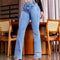 High Waist Stretch Flare Jeans Comfortable Stylish Fit