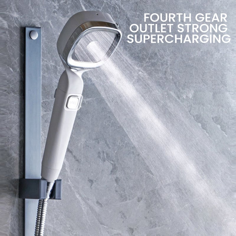 4-in-1 Pressurized Shower Head With Adjustable Spray Settings