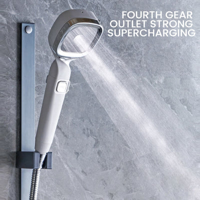 4-in-1 Pressurized Shower Head With Adjustable Spray Settings