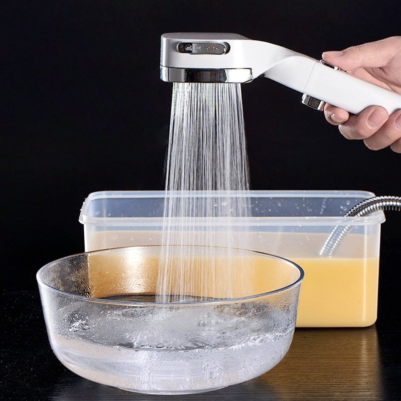 4-in-1 Pressurized Shower Head With Adjustable Spray Settings