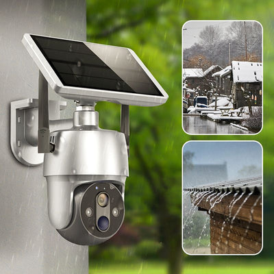 Solar 360-degree Surveillance Camera With Full Color Night Vision