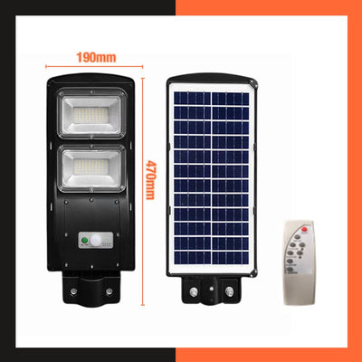 Pousbo 60W Solar LED Street Light 2000 Lumen Outdoor Lamp