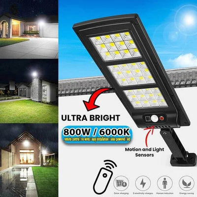Mintiml LED Solar Street Light With Remote Control Outdoor Lighting