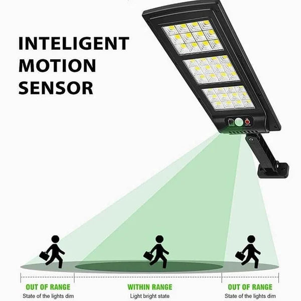 Mintiml LED Solar Street Light With Remote Control Outdoor Lighting