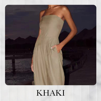Women's Off Shoulder Jumpsuit Wide Leg Elegant Casual Romper