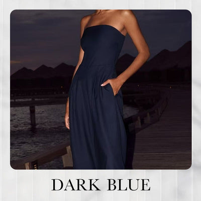 Women's Off Shoulder Jumpsuit Wide Leg Elegant Casual Romper