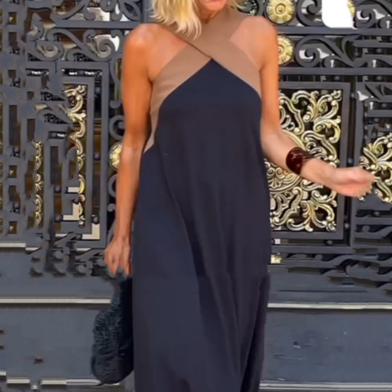 Women's Halter Neck Maxi Dress Sleeveless Elegant Summer Style