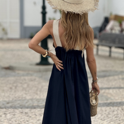 Women's Halter Neck Maxi Dress Sleeveless Elegant Summer Style