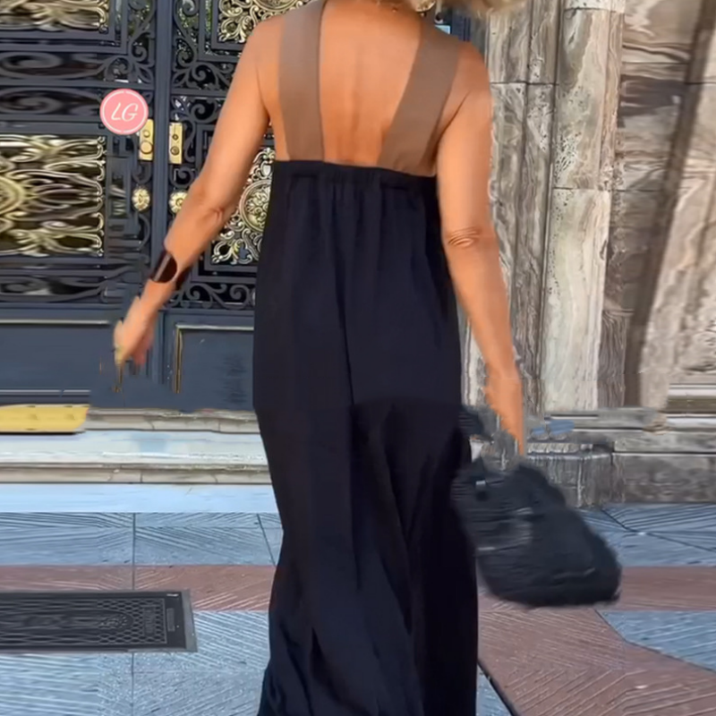 Women's Halter Neck Maxi Dress Sleeveless Elegant Summer Style