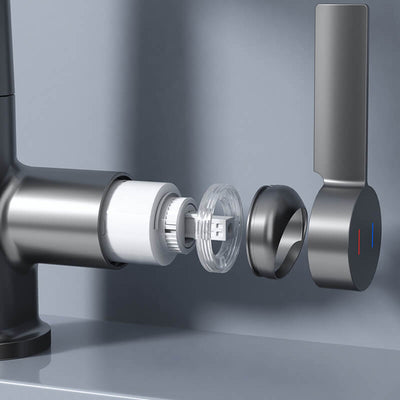 Pull-out Kitchen Faucet With Digital Display And Adjustable Lift